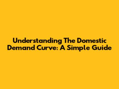 Understanding The Domestic Demand Curve: A Simple Guide