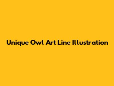 Unique Owl Art Line Illustration