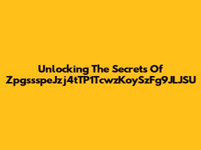 Unlocking The Secrets Of ZpgssspeJzj4tTP1TcwzKoySzFg9JLJSU