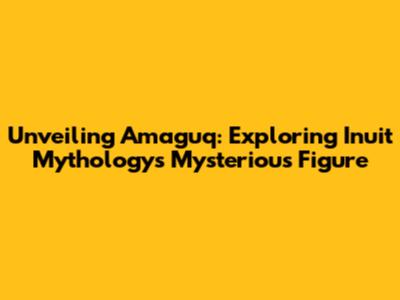 Unveiling Amaguq: Exploring Inuit Mythology's Mysterious Figure