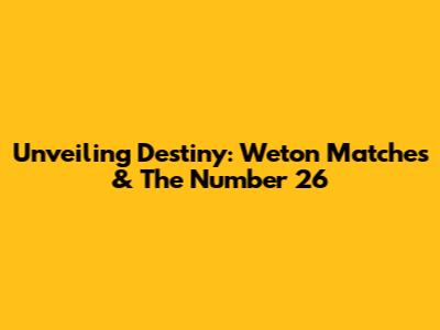 Unveiling Destiny: Weton Matches & The Number 26