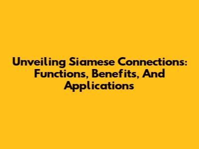 Unveiling Siamese Connections: Functions, Benefits, And Applications