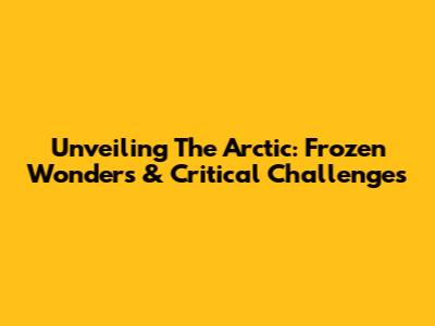 Unveiling The Arctic: Frozen Wonders & Critical Challenges