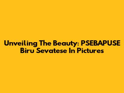 Unveiling The Beauty: PSEBAPUSE Biru Sevatese In Pictures