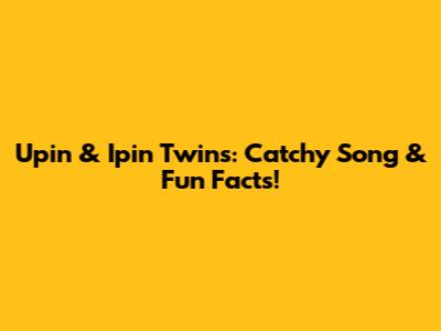 Upin & Ipin Twins: Catchy Song & Fun Facts!