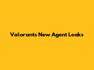 Valorant's New Agent Leaks