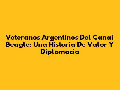 Veteranos Argentinos Del Canal Beagle: Una Historia De Valor Y Diplomacia