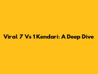 Viral 7 Vs 1 Kendari: A Deep Dive