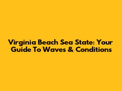 Virginia Beach Sea State: Your Guide To Waves & Conditions
