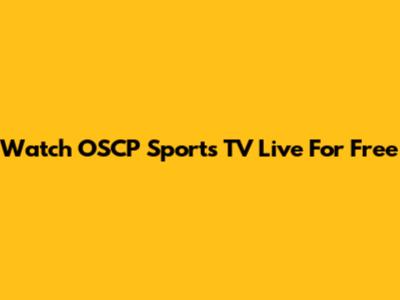 Watch OSCP Sports TV Live For Free