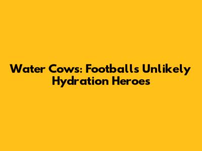 Water Cows: Football's Unlikely Hydration Heroes