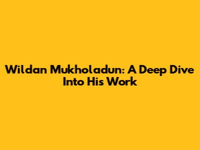 Wildan Mukholadun: A Deep Dive Into His Work