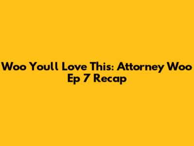 Woo You'll Love This: Attorney Woo Ep 7 Recap