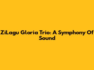 ZiLagu Gloria Trio: A Symphony Of Sound